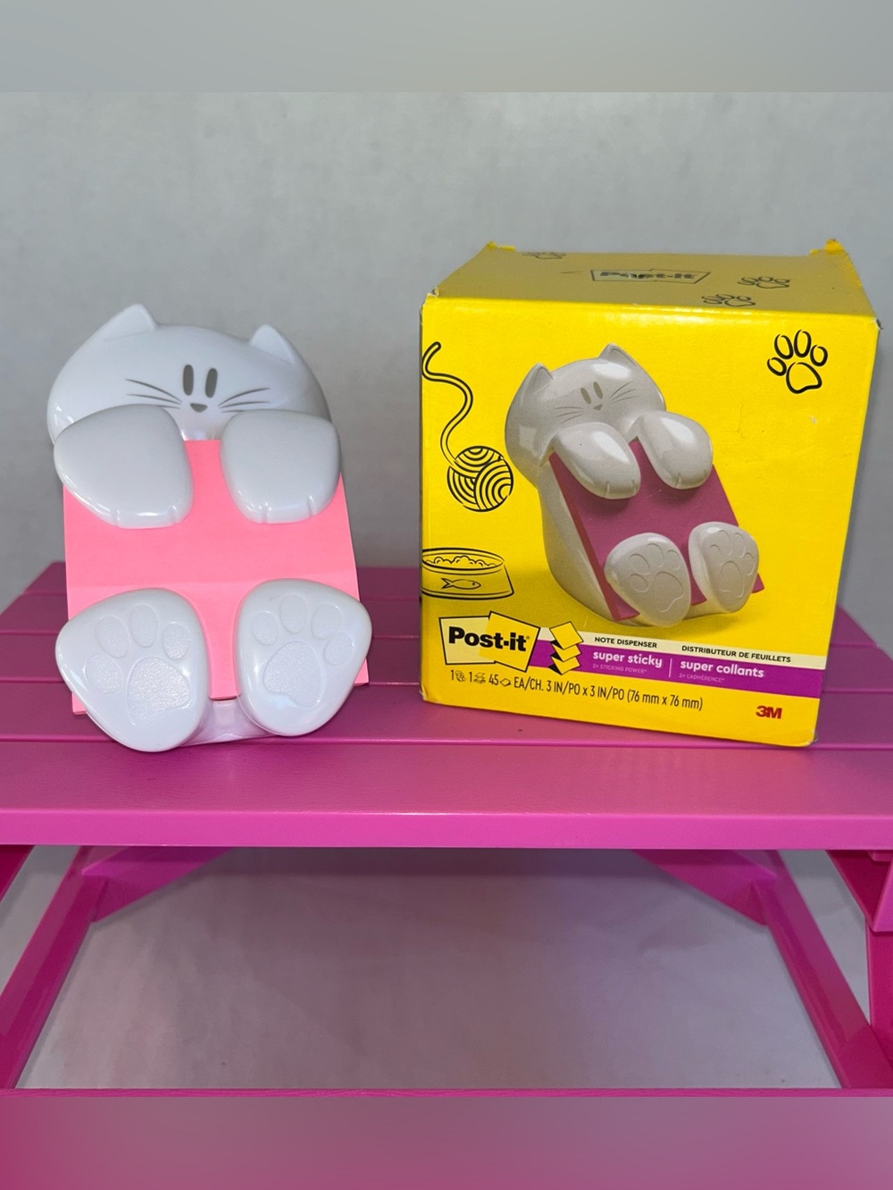 Post-It Note Cat Pop-Up Dispenser